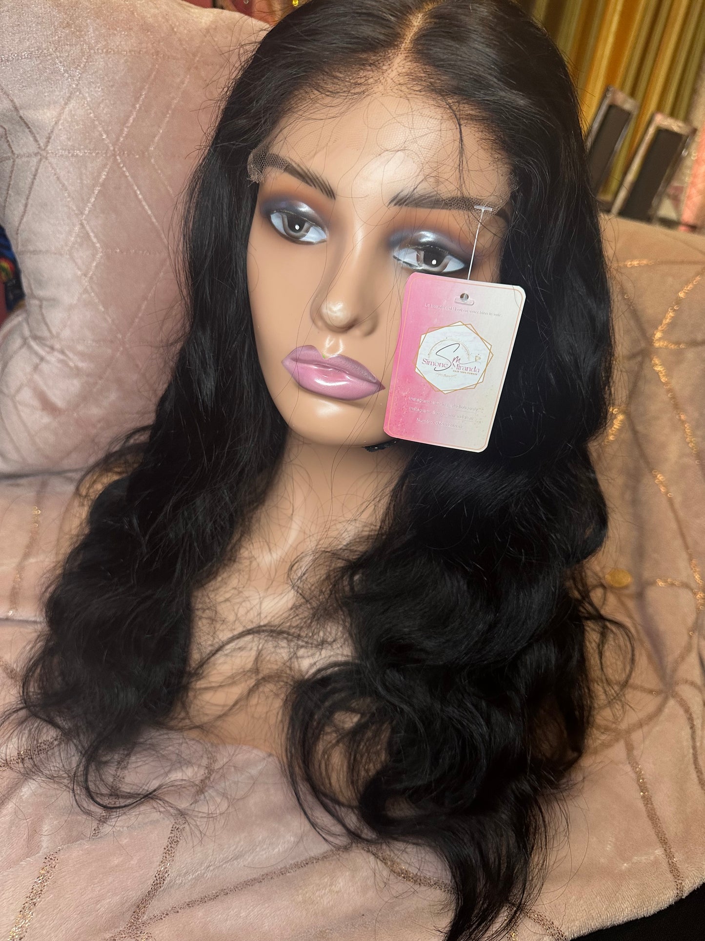 Peruca Leila– Lace Frontal Glueless (Sem Cola) 100% Cabelo Humano