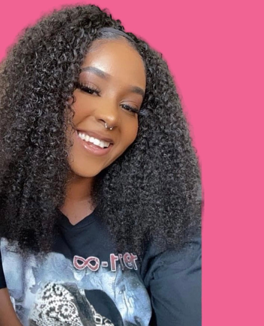 Peruca com banda encaracolada 4